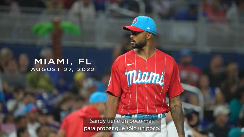 Alcantara in Miami, August 27, 2022, with a Spanish subtitle